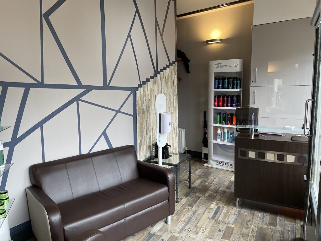 The reception area